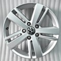 Miniatyrbillede 6 af 8: 4-pak - Volkswagen VW hjulkapsler / hjulkapsel emblem - sølv - perfekt sølv - WELLNGS Sølv Silver 65mm