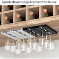 Miniatyrbild 3 av 5: 4-pack, Hängande Under-Hyllan Vinglasställ, Vinglasställ Väggmontering