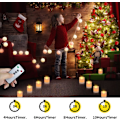 Miniatyrbilde 7 av 8: 12 stk LED-votivlys med fjernkontroll og timer for bryllupsdekorasjon värmeljus med timer värmeljus med timer