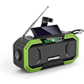Miniatyrbild 1 av 5: IPX5 USB Uppladdningsbar Handvev Nödradio Vild Vandring Överlevnad Solcellsdriven Bluetooth-kompatibel 5.0 Högtalare