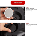 Miniatyrbild 4 av 5: Hjulnavskapslar (4 st) för KAVANIC Tesla Model Y Model 3 Modifieringsskydd (svart/matt svart) Red / Matte Black