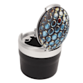 Miniatyrbild 6 av 10: Bärbar bilaskkopp Mini Silver Edge Brandförebyggande Rökfri bilaskkopp med LED-ljus och lock Honeycomb