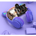 Miniatyrbild 2 av 2: Barnhörlurar med LED-kattungeöron (säker volymgräns 85 dB) Purple