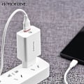 Miniatyrbillede 5 af 5: Borofone BA21A Hongtu enkelt port QC3.0 oplader mobiltelefon universal europæisk standard hurtig opladningshoved