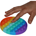 Miniatyrbild 4 av 6: Play silikon fidgetleksak ca 12 cm rund, pop it anti-stress fingerleksak, bubbla tryck leksak för stressreducering, skicklighetsspel för barn och vuxna