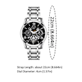 Miniatyrbillede 11 af 11: Herreur Quartz Urværk Business Ur Automatisk M Black One size
