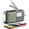 Miniatyrbilde 1 av 5: Nyeste Nødradio, 4000mAh Powerbank Solhåndsvevradio, AM/FM/WB/NOAA og Varsling Bærbar Værrradio
