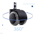Miniatyrbilde 3 av 5: stk 360° Universalhjul for kontorstoler 11*22 mm