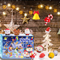 Miniatyrbild 1 av 5: Ny Adventskalender 2021 Jul Leksak för Barn Nedräkningskalender 24 Dagar Jul Leksaker Jul Tryck Bubblor Leksak Pack Present Jul White