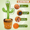 Miniatyrbilde 8 av 8: Kaktusleker som lærer å snakke, synge, danse, svinge, plysjleker, pedagogiske leker Dancing Cactus