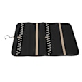 Miniatyrbillede 8 af 8: Rejse Smykke Organizer Foldbar Nylon Rejse Smykke Opbevaringspose til Halskæder Øreringe Ringe Sort