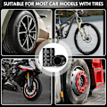 Miniatyrbillede 2 af 4: st sorte metalventilhatte - Vandtætte og støvtætte til biler, motorcykler og cykler [GKS] 8 PCS-Black