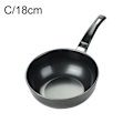 Miniatyrbillede 1 af 11: Non-stick Gryde Mini Induktionskomfur Non-stick Kasserolle Husholdning blackC 18 cm
