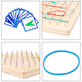 Miniatyrbild 6 av 6: Geometrisk bräda i trä, geometrisk bräda, Montessori-leksaker i trä för