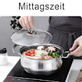 Miniatyrbild 2 av 5: 10 st rostfritt stål kastrullset grytor kokkärl set kokkärl pannlock set DHL