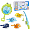 Miniatyrbillede 1 af 6: Badelegetøj, Blumacht baby badelegetøj, magnetisk fiskespil med net, stigende badelegetøj, badelegetøj med flydende svømmelegetøj til børn 2 3 4 5 6 år,