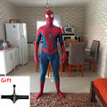 Miniatyrbillede 3 af 7: Superhelt Spandex Cosplay Cosplay 3D Zentai Heldragt Halloween Voksen 3D Stil Rubies Mænds Cosplay A2 A2 L(170-175CM)