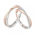 Miniatyrbild 1 av 4: Mobius parring, öppen korsdesign parring i nischdesign tillverkad av sterling silver S925