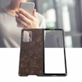 Miniatyrbild 1 av 8: Mobilskal i läder för Samsung Galaxy Z Fold 2 Skyddsfodral Anti-Fall (Grön)