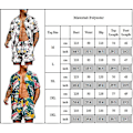 Miniatyrbilde 2 av 2: Hawaii Blomster Skjorter For Menn Korte Bukser Sett Sommer Strand Ferie Casual Kort Ermet Topper + Shorts Antrekk C C L
