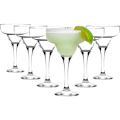Pikkukuva 1 / 2: 6x 190ml Margarita Cocktail Lasit - Mocktail ja Jäädytetyt Cocktailit Juhla Juomalasisetti Konepesun Kestävä L