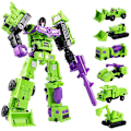 Miniatyrbild 1 av 5: G1 Transformerad Constructicon Devastator Set 6 i 1 100% Kompletta Figurer Green