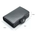 Miniatyrbilde 4 av 11: Dobbel Anti-Tyveri Lommebok RFID-NFC Sikker POP UP Kort Holder Svart Black Black - 12 cards