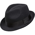 Miniatyrbilde 1 av 5: Unisex Britisk - Stil Retro Jazzhatt med Bred Skygge, Imitert Ullfilt Hatt, Flott for Solbeskyttelse og Sceneopptredener