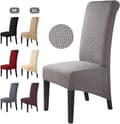 Miniatyrbilde 1 av 5: 4 stk spisestoltrekk Jacquard stretch avtagbart vaskbart B