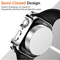 Miniatyrbilde 5 av 6: Vanntett etui for Apple Watch 7 8 9 45mm 41mm Skjermbeskytter Glass+ Deksel Støtfanger Herdet Glass iWatch 5 SE 6 44mm 40mm Tilbehør Sølv Sølv Silver Series 7 8 9 41mm