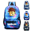 Miniatyrbillede 2 af 5: Roblox Rygsæk Børne Skoletaske Elever Bogtaske Rejsetaske Gave A