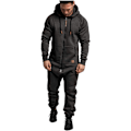 Miniatyrbild 1 av 5: Vuxen Onesie All-in-One Zip-Up Playsuit Herr Jacka Huvtröja Overall En Del Unisex Nattkläder Vinter Varma Fleece Pyjamas Sport Overall M Mörkgrå