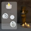 Pikkukuva 2 / 5: 24-pakkauksen LED-teetupaketit, paristokäyttöiset - LED-teetupaketit realistisen ja kirkkaan lepattavan liekin, liekittömät, kausiluonteisiin ja festivaalijuhlien koristeluun. Lämmin valkoinen Warm yellow