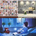 Miniatyrbild 5 av 5: LED spotlights 6 st med 2 fjärrkontroller RGB design många färger Vit{HH} Vit Vit[GKS]