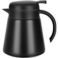 Miniatyrbillede 1 af 5: 800 ml 304 18/10 Termokande i rustfrit stål/Dobbeltvægget vakuumisoleret kaffekande med trykknap, 13+ timers varm og kold opbevaring, BPA-fri