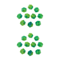 Pikkukuva 3 / 5: 1/2/5 10 kpl valaisevia monisivuisia noppia Noctilucent D20 -setti Sininen+Vihreä 10 kpl [GKS] Blue+Green 10 Pcs 2Set