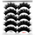 Miniatyrbilde 3 av 4: (iLashes.SE) 5 par falske øyevipper - 3D faux mink G823 svart (G-823)