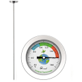 Miniatyrbillede 1 af 4: Komposttermometer - Rustfrit skive termometer til kompost i hjemmet og haven - 54mm Dia C og F skive, 500mm temperaturføler Cisea kompost