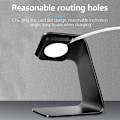 Miniatyrbillede 6 af 7: 1 stk. Opladerstanderholder i aluminiumslegering til ur-opladningsvugge, sort Black one size