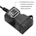 Miniatyrbilde 4 av 5: 12V Vanntett Motorsykkel Dobbel USB Lader Socket Adapter Uttak