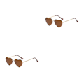 Miniatyrbilde 1 av 5: 1/2/3/5 Hjerteformet Gull Metallramme og Tac Linse for Stilig Leopard Tea[GKS] Leopard tea 2Set