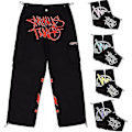 Miniatyrbilde 2 av 2: Minus Two Cargo Y2k Casual Baggy Streetwear Sport Gym Jeans Herreklær Pantalones Treningsbukser Minustwo Bukser Rød Ed S