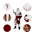 Miniatyrbilde 3 av 7: Julenissekostyme for menn 12 deler sett julefest cosplay XXL