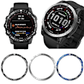 Miniatyrbillede 5 af 5: Til Garmin Fenix 7X Metal Urskive Anti-ridse Bezel Ring Ur Beskyttelsesring Sort Black Garmin Fenix 7X