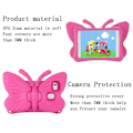 Miniatyrbillede 3 af 5: Butterfly Samsung Galaxy Tab A7 Lite 8.7 T220/t225 2021 Cover, Børnevenlig, Eva Blødt Skum Materiale, Tykke Fire Hjørner, Kamerabeskyttelse, Stødsikker Rose Red