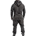 Miniatyrbild 4 av 5: Vuxen Onesie All-in-One Zip-Up Playsuit Herr Jacka Huvtröja Overall En Del Unisex Nattkläder Vinter Varma Fleece Pyjamas Sport Overall M Mörkgrå