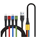 Pikkukuva 1 / 6: 4-in-1 USB-pikalatauskaapeli [120 cm pitkä] Monitoimikaapeli Type-C Micro Android -puhelimille