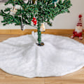 Miniatyrbilde 3 av 5: (90cm) Snøhvit Plysj Juletre Skjørt Juletre Skjørt Hvit Faux Fur Juletre Skjørt Trefot Co C