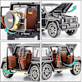 Pikkukuva 4 / 4: 1/24 Benz G63 AMG -automalli, sinkkiseoksesta valmistettu vedettävä leluauto
