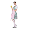 Miniatyrbillede 4 af 5: Hurtig forsendelse kvinder tysk Dirndl kjole kostumer til bayersk Oktoberfest Halloween karneval grøn Green 2XL